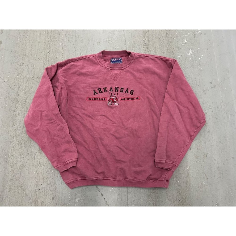 Champs Arkansas Razorbacks Sweatshirt Red Size Large